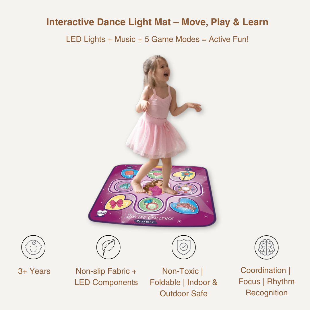Interactive Dance Light Mat – LED Movement Game for Kids