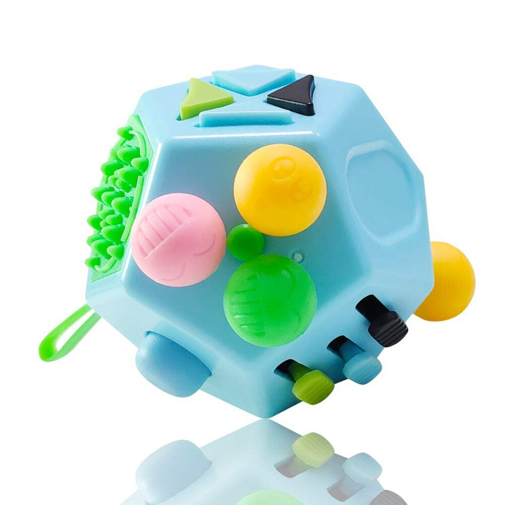 12-Sided Decompression Toy– Stress-Relief Cube for Kids & Adults-Toyfetti