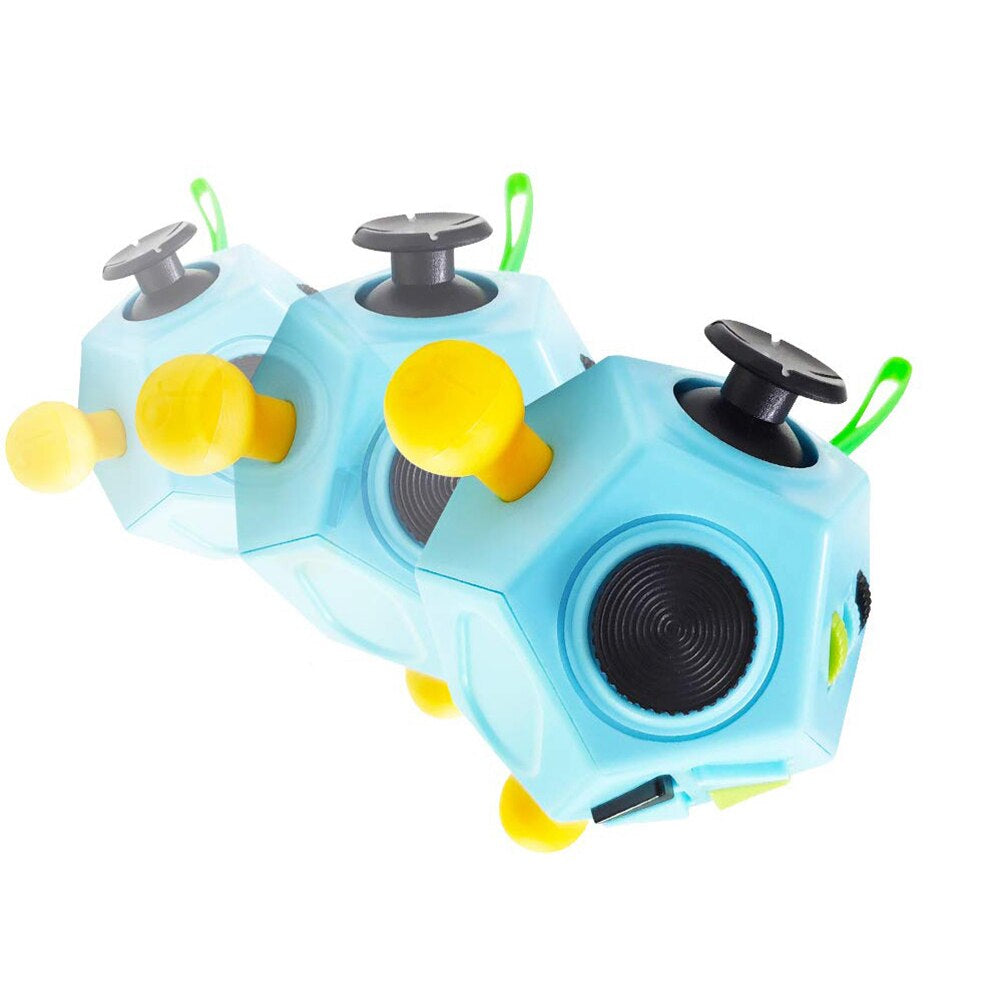 12-Sided Decompression Toy– Stress-Relief Cube for Kids & Adults-Toyfetti