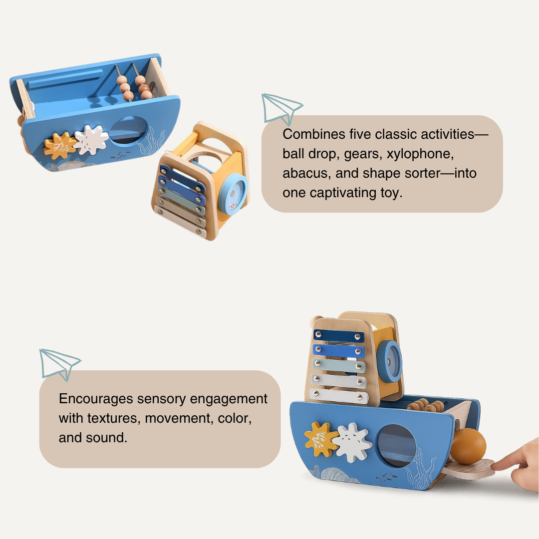 Wooden Pirate Ship Toy – Ocean Adventure Playset