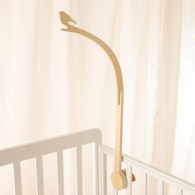 Natural Wood & Crochet Baby Crib Mobile – Stars & Clouds Design-Toyfetti