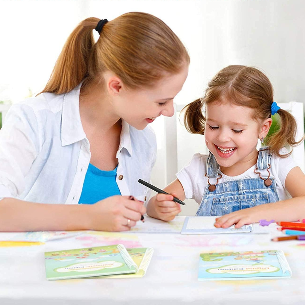 Calligraphy Book™ – Preschool Writing & Motor Skills Training Set (4 Books + Pens)