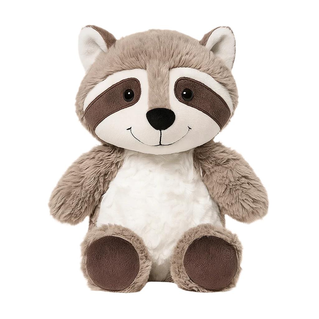Cuddly Raccoon Plush – Soft Woodland Friend-Toyfetti