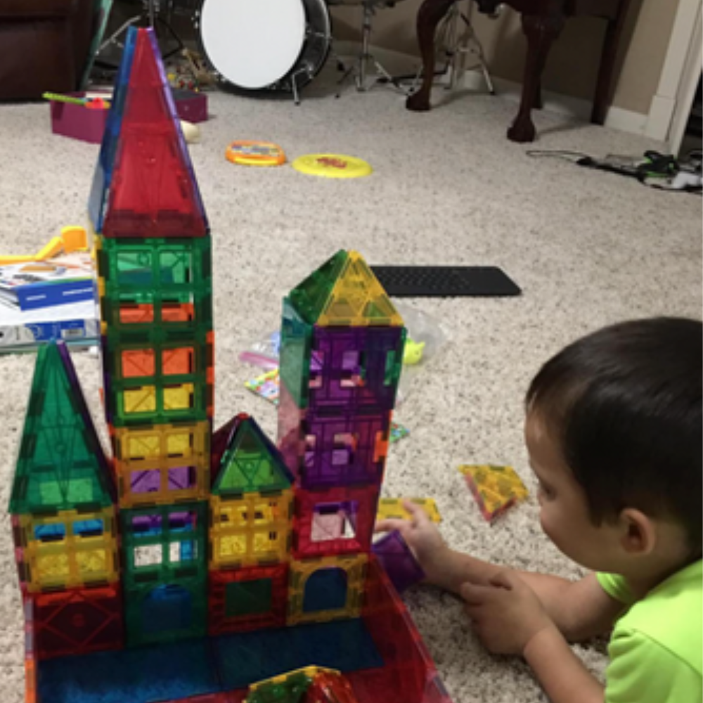 Montessori Magnetic Building Blocks – 60-Piece Creative STEM Play Set