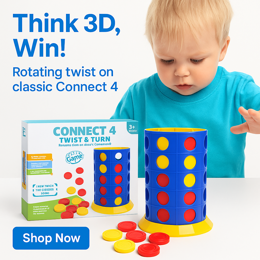 3D Connect 4™ – Strategic Family Game with Rotating Twist
