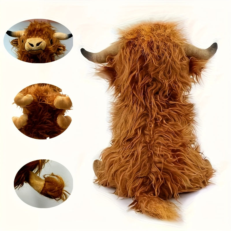 Highland Cow Plush Toy – Soft, Fluffy & Full of Charm-Toyfetti