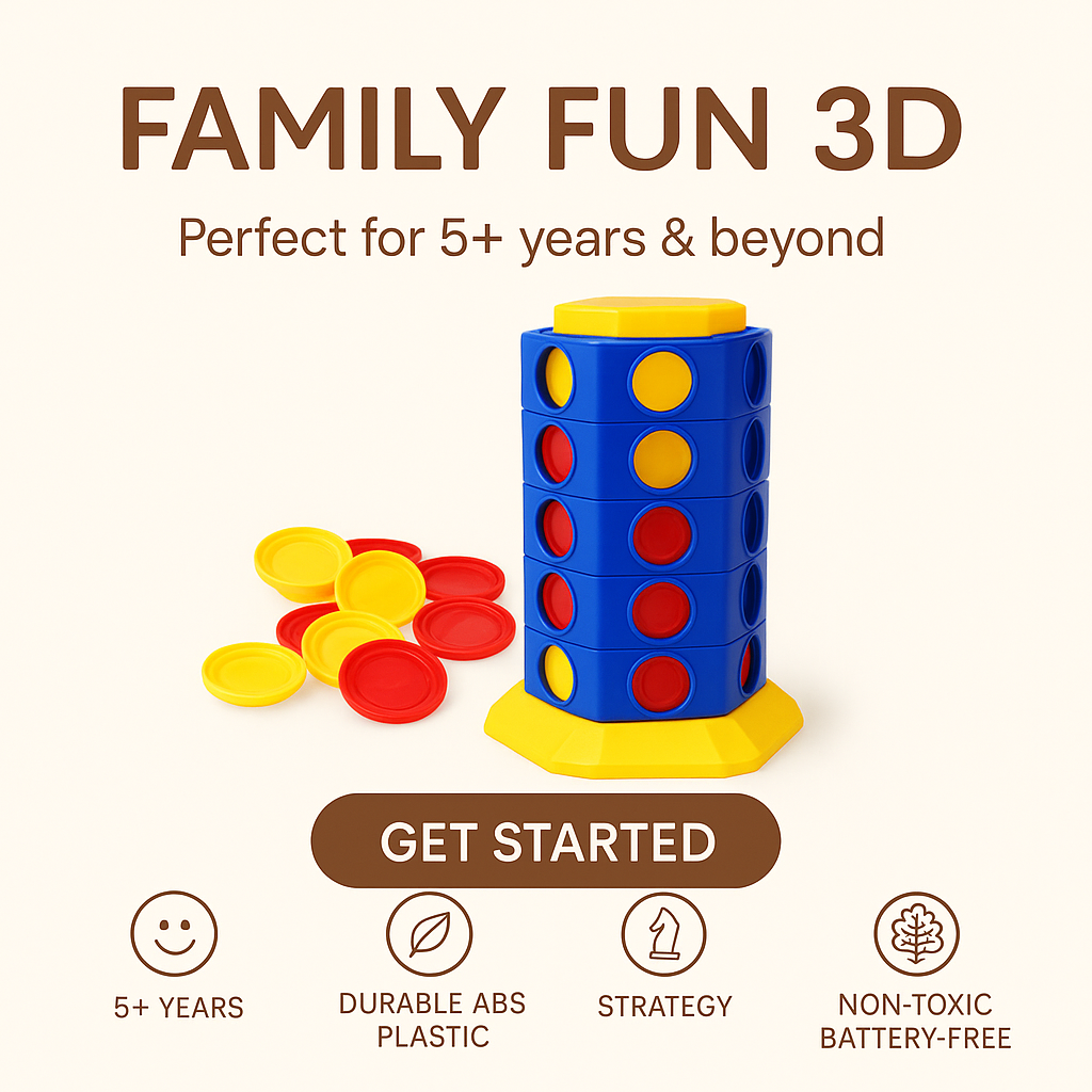 3D Connect 4™ – Strategic Family Game with Rotating Twist