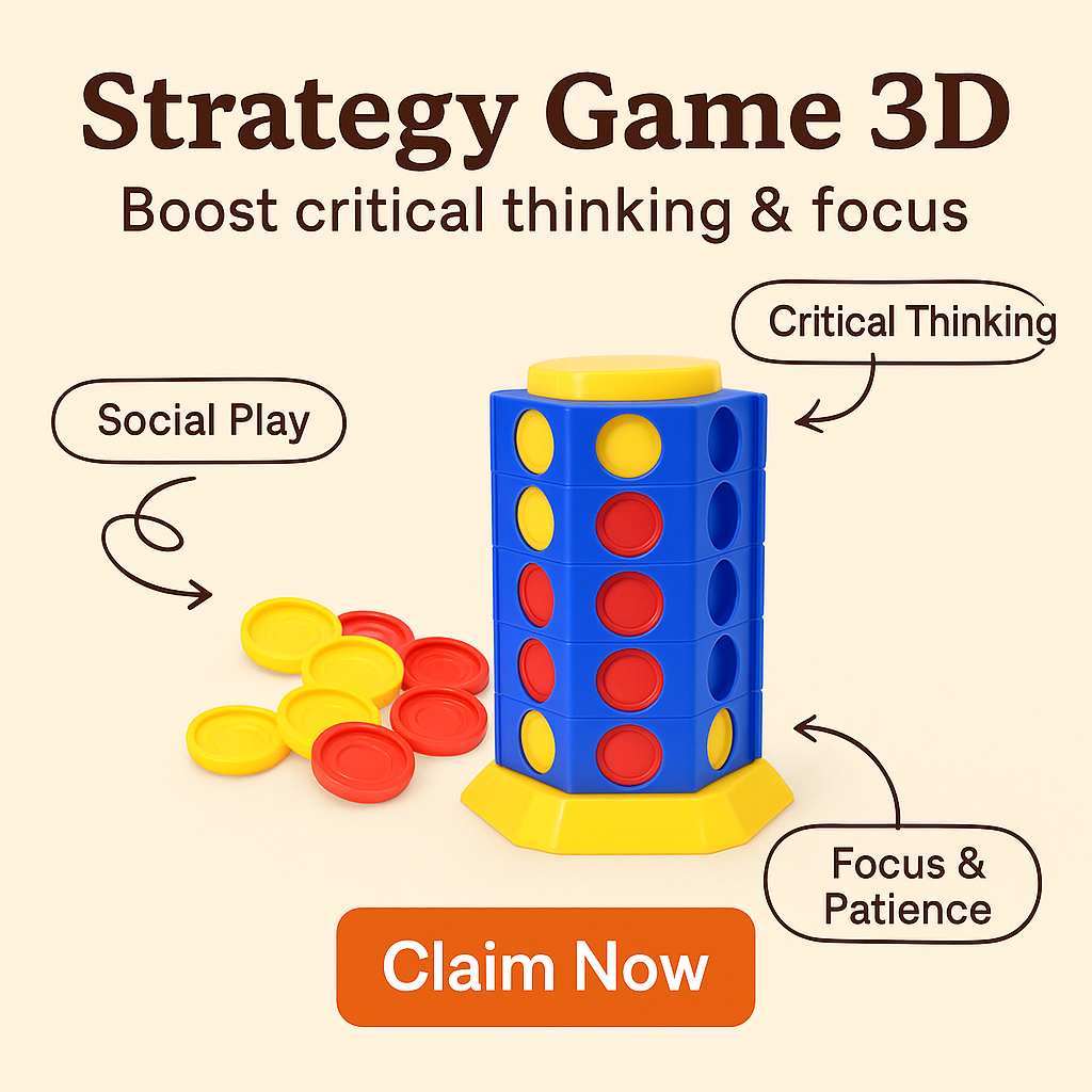 3D Connect 4™ – Strategic Family Game with Rotating Twist