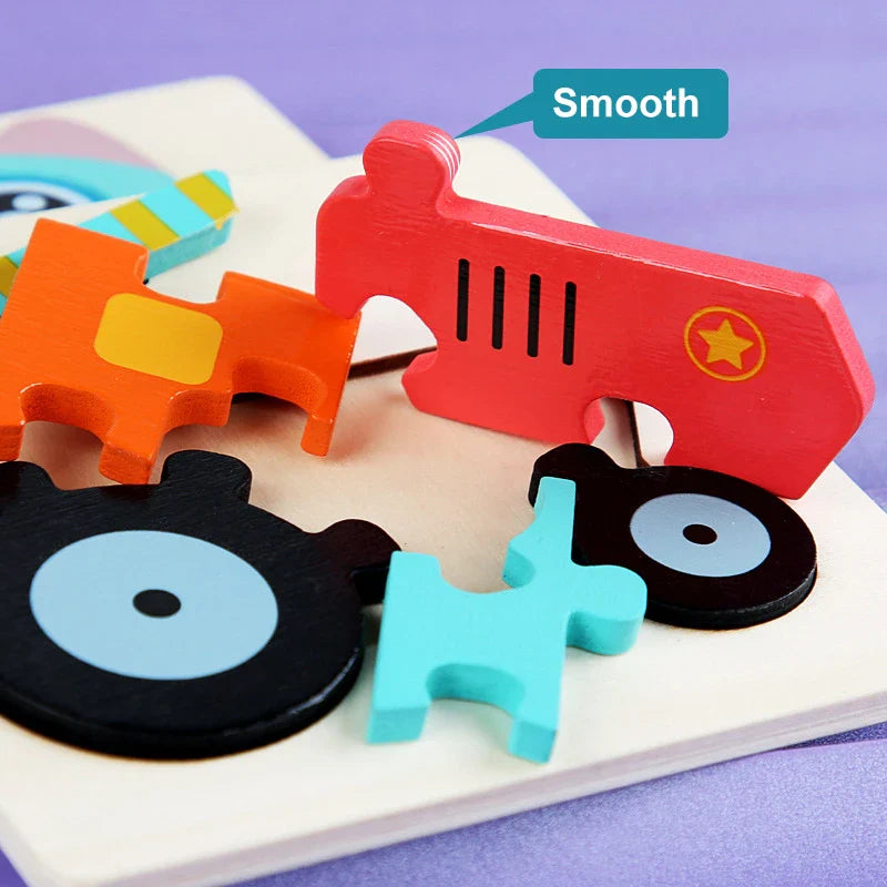3D Wooden Puzzle™ – Educational Animal Puzzle for Toddlers-Toyfetti