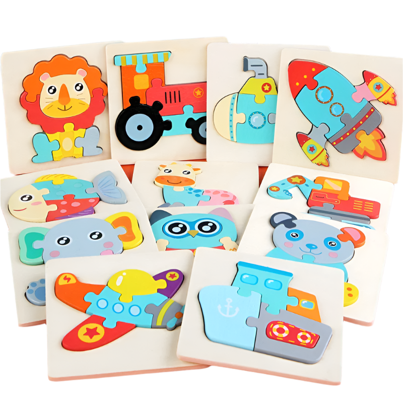 3D Wooden Puzzle™ – Educational Animal Puzzle for Toddlers-Toyfetti
