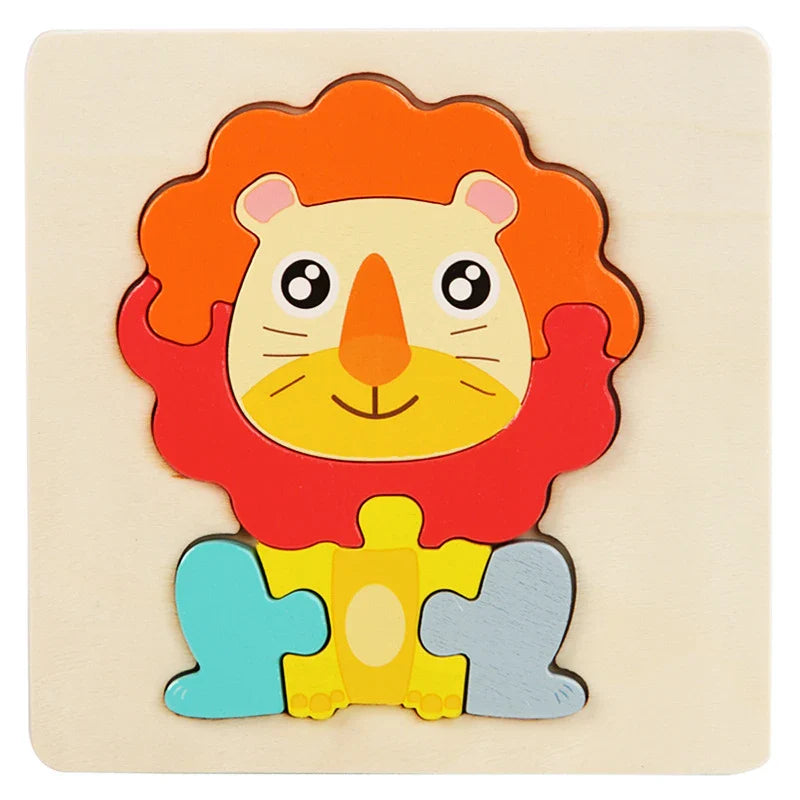 3D Wooden Puzzle™ – Educational Animal Puzzle for Toddlers-Toyfetti