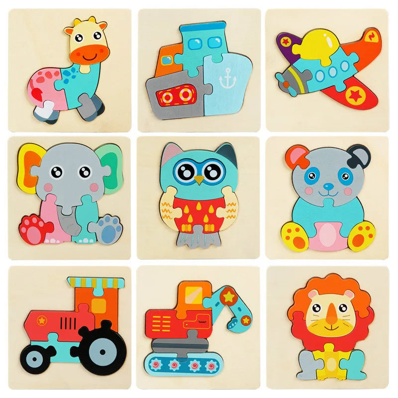 3D Wooden Puzzle™ – Educational Animal Puzzle for Toddlers-Toyfetti