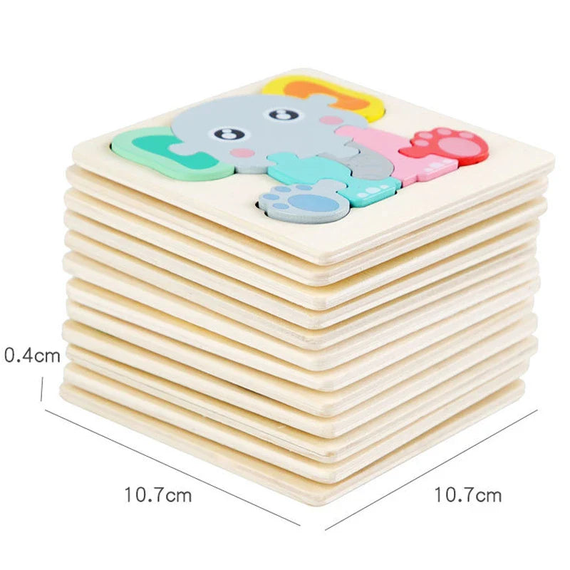 3D Wooden Puzzle™ – Educational Animal Puzzle for Toddlers-Toyfetti