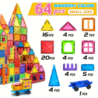 Colorful Magnetic Building Blocks Set – Creative STEM Puzzle Play for Kids