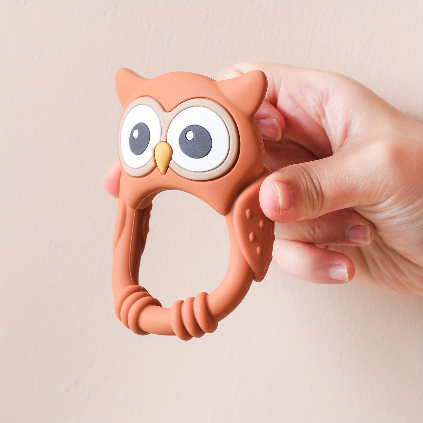 Owl Buddy Silicone Teether – Soothing Chew Toy for Babies-Toyfetti