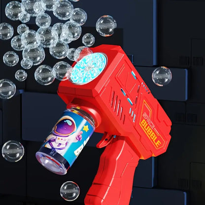 Space-Themed Automatic Bubble Machine with LED Lights