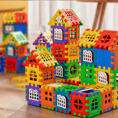 Colorful Large House Building Blocks – 48-Piece Creative Window Design Set