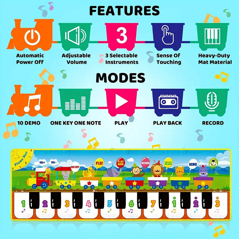 Musical Piano Mat for Kids — Floor Dance & Music Game with Animal Sounds & Songs 🎹🦁