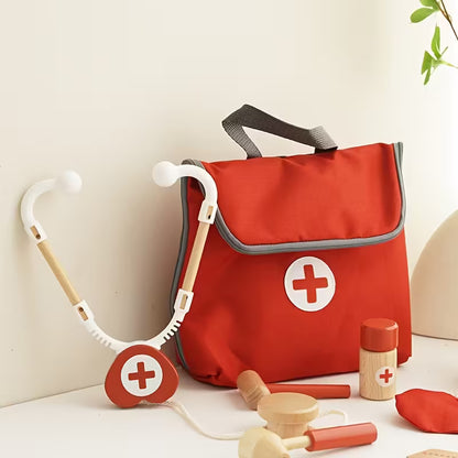 Wooden Doctor Kit – 14-Piece Pretend Medical Playset