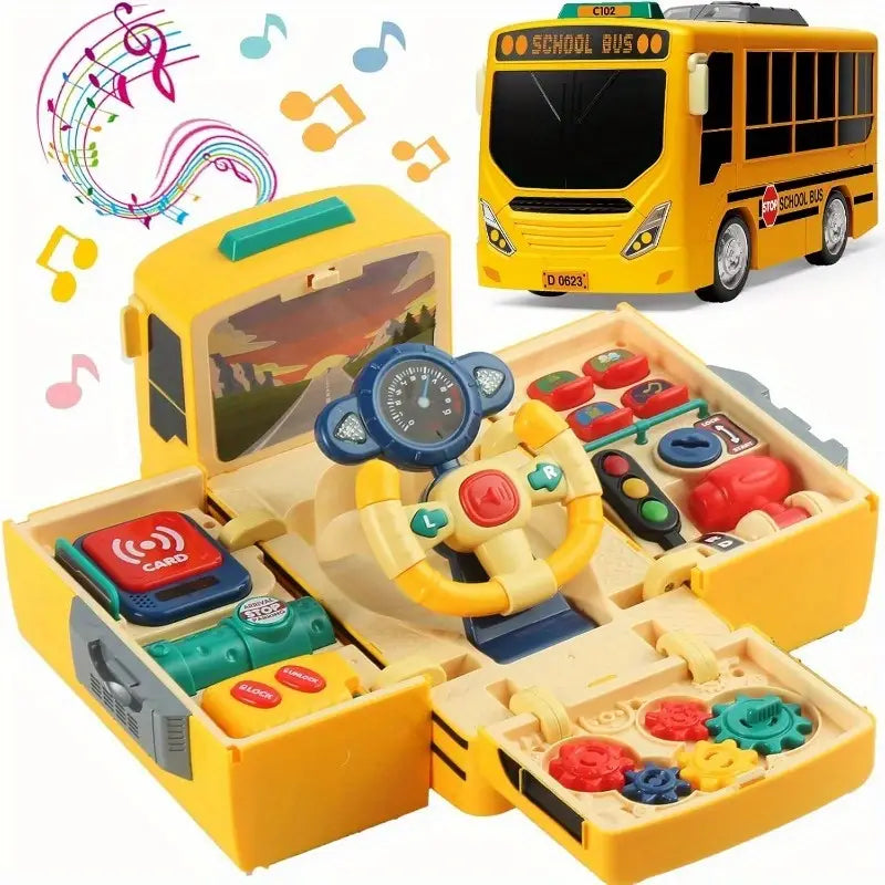 Transformable Push‑and‑Go Bus Toy