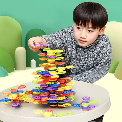 Rainbow Tree Stacking Toy – Colorful Balancing Fun for Little Builders