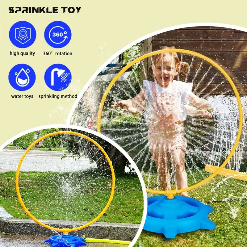 2-in-1 Rotating Water Sprinkler Toy for Kids – Garden Water Play