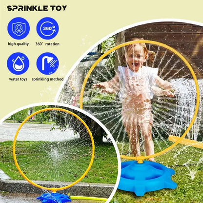 2-in-1 Rotating Water Sprinkler Toy for Kids – Garden Water Play