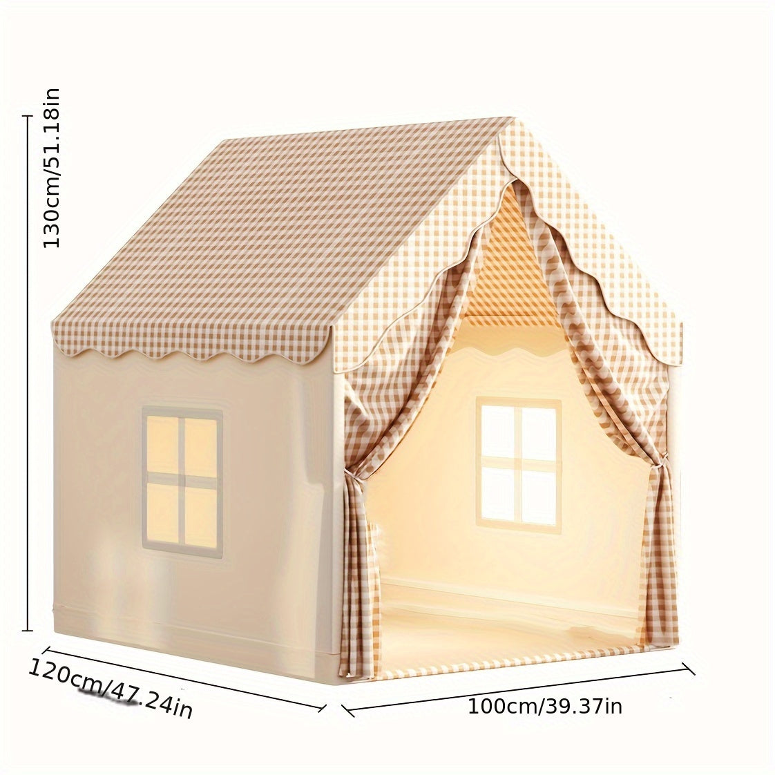 Cozy Cottage Playhouse Tent – Indoor Kids’ Pretend Play Castle-Toyfetti
