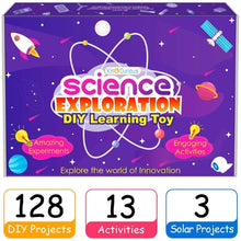 The Toyfetti RoboGenius 140-in-1 STEM Robotics & Engineering Kit for Kids features planets, rockets, and satellites on a purple box. It offers 140 DIY projects, including robotics and engineering—perfect for hands-on STEM learning.
