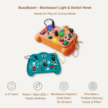 BusyBoard Logic & Light Panel – Montessori Switch Board for Curious Kids