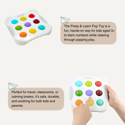 Press & Learn Pop Toy – Sensory Bubble Fidget for Counting & Calm