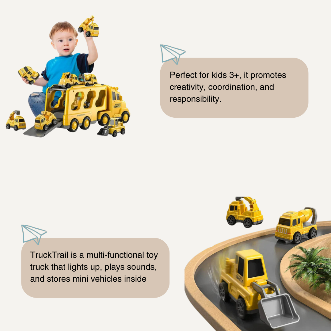 TruckTrail – Light-Up Vehicle Carrier with Storage