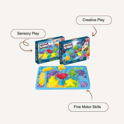 Dynamic Sand Play Set – Mess-Free Kinetic Sand with Molds & Play Table