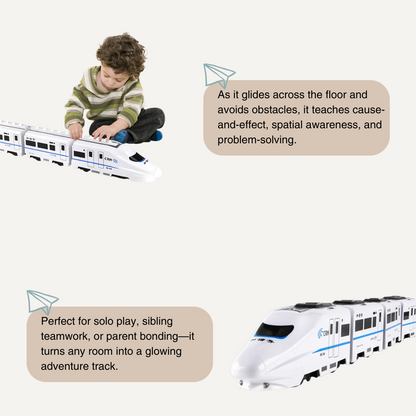GlowExpress – Obstacle-Avoiding Light-Up Train for Magical Play & Skill Buildin