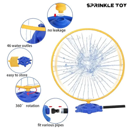 2-in-1 Rotating Water Sprinkler Toy for Kids – Garden Water Play