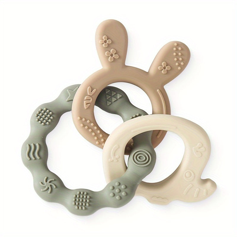 Soft Silicone Baby Teether Set – BPA-Free Chew Toys for Soothing Gums-Toyfetti