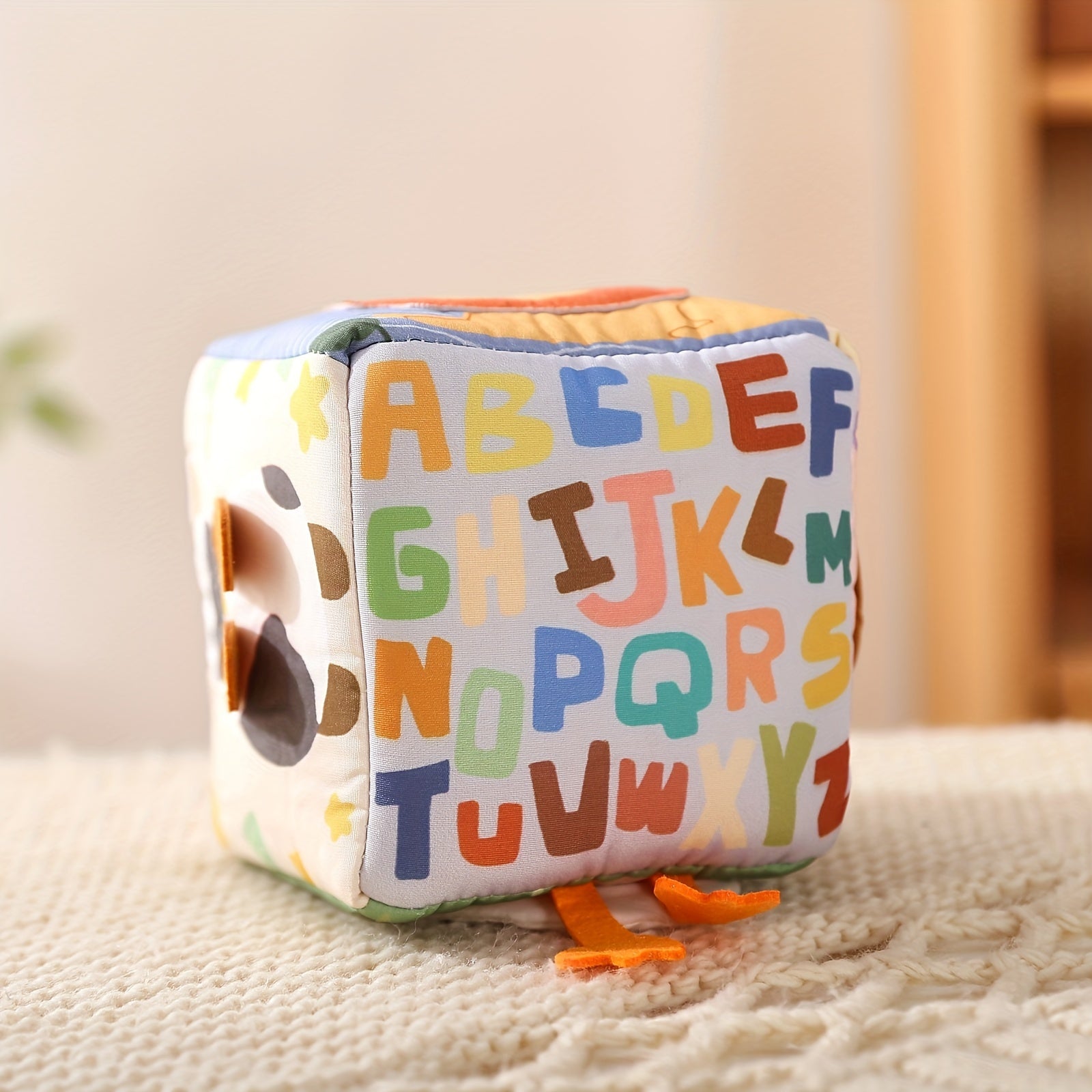 Soft Sensory Tissue Box Toy – Crinkle & Pull Cube-Toyfetti