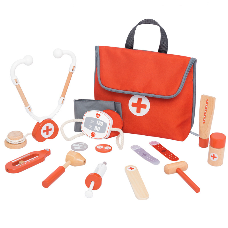 Wooden Doctor Kit – 14-Piece Pretend Medical Playset