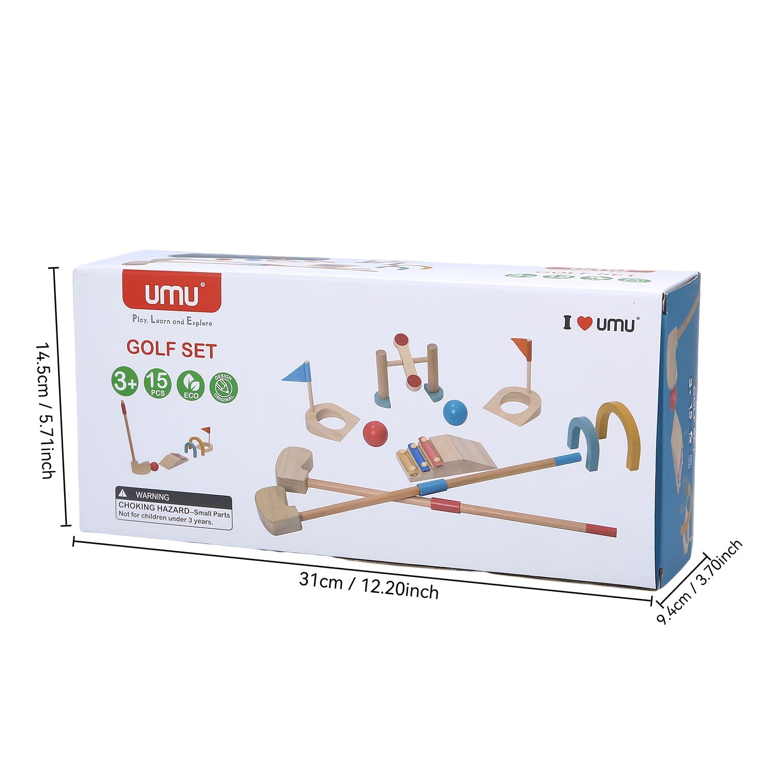 Little Pro Golf Club – 15-Piece Wooden Golf Set for Kids-Toyfetti