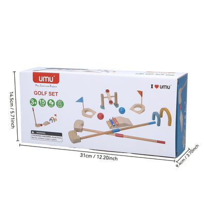 Little Pro Golf Club – 15-Piece Wooden Golf Set for Kids-Toyfetti