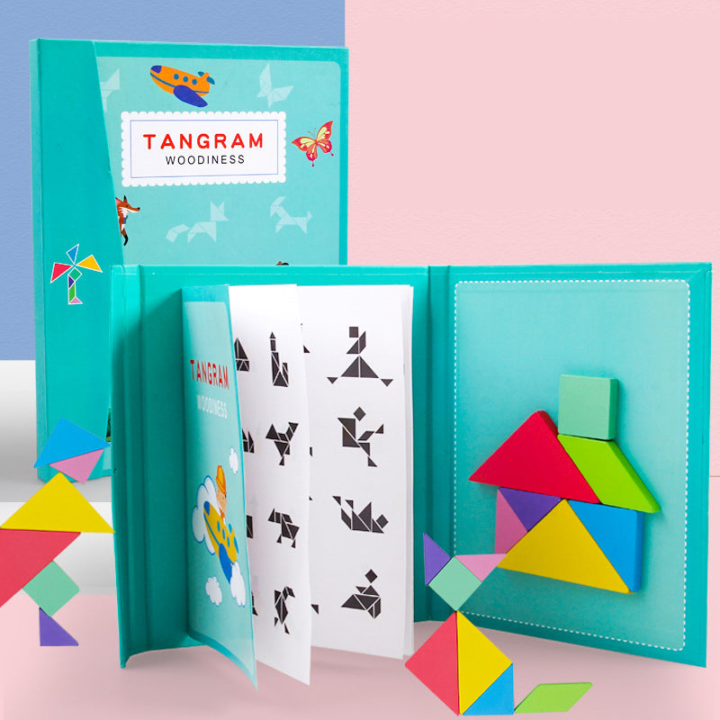 3D Puzzle Tangram Game™ – Montessori Magnetic Logic Toy for Kids-Toyfetti