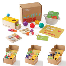 Montessori Macaron Play Kit (0–16 Months) – Wooden Drawer Box, Busy Drum & Shape Sorter Toy Set