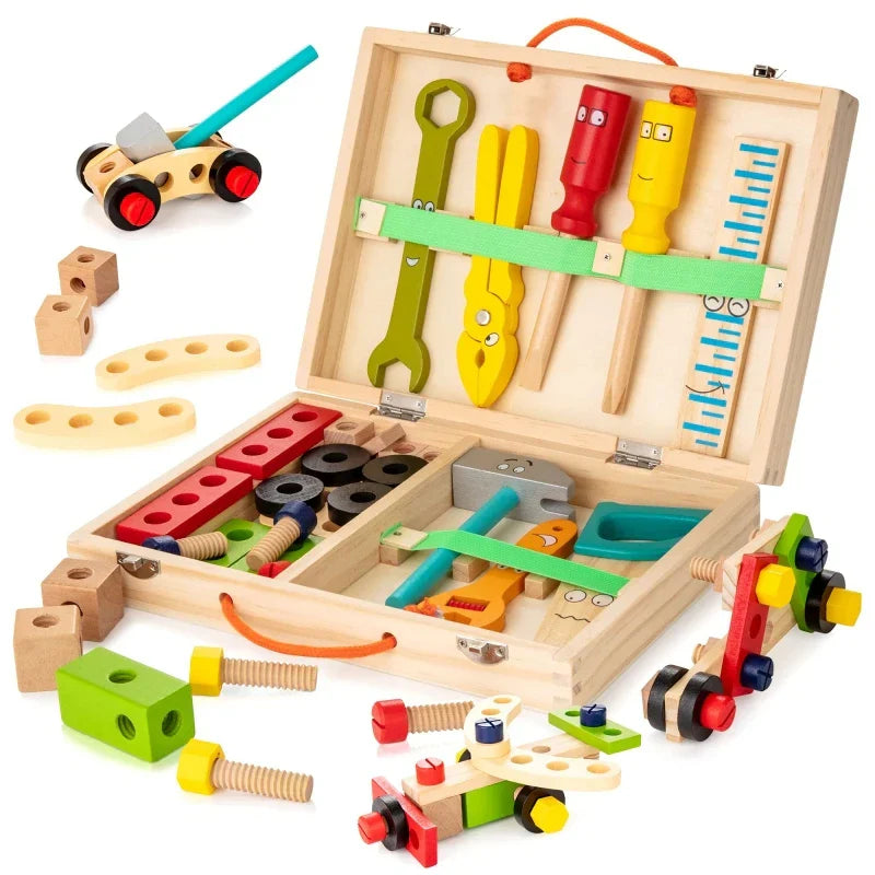 Toddlers Wooden Toolbox – Build Skills, Confidence & Joy Together!