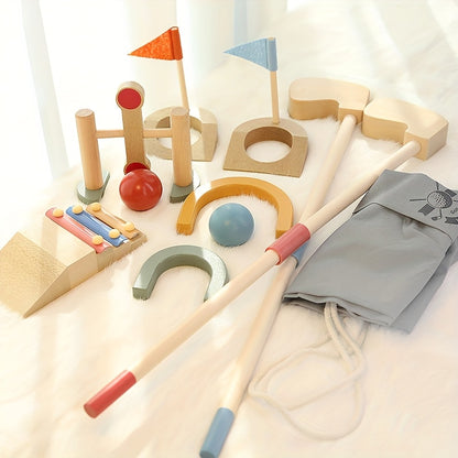 Little Pro Golf Club – 15-Piece Wooden Golf Set for Kids-Toyfetti