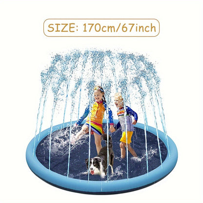 Large 170cm Inflatable Splash Pad – Outdoor Water Fun for Kids & Pets-Toyfetti