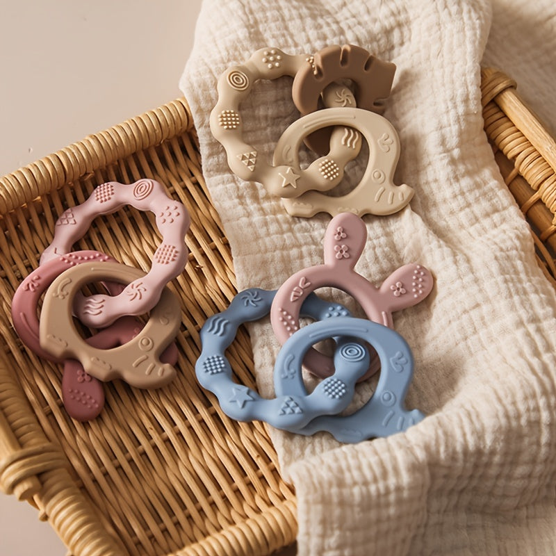 Soft Silicone Baby Teether Set – BPA-Free Chew Toys for Soothing Gums-Toyfetti