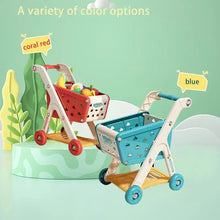 Mini Supermarket Shopping Cart Play Set — 17pcs/26pcs Role Play Food Toy for Kids