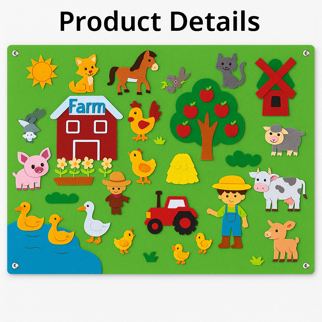 FeltBoard™ - Eindeloos ontdek- en speelplezier! - Viltbord-Toyfetti