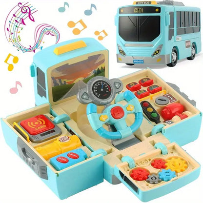 Transformable Push‑and‑Go Bus Toy