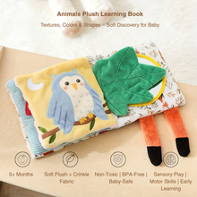 Elephant Sensory Soft Book – Plush Baby Learning Toy